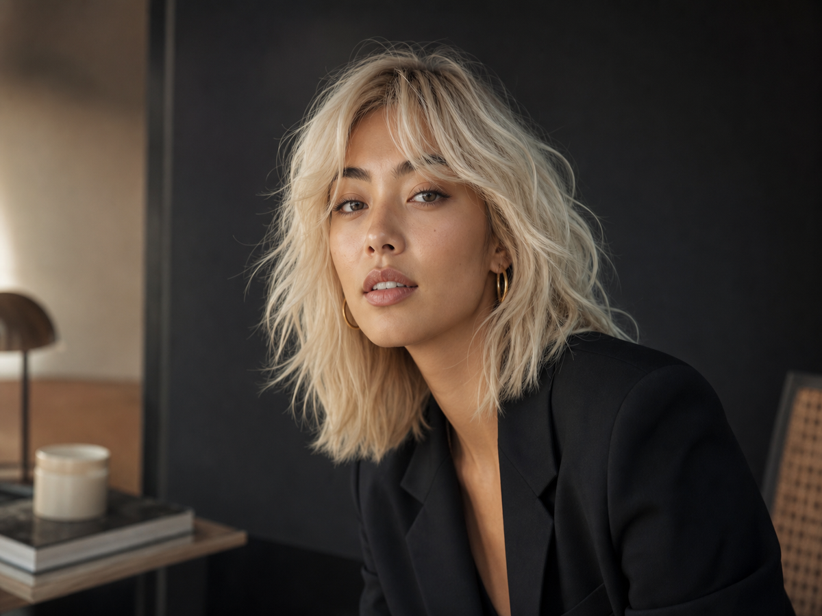 Comment faire Coupe de cheveux Wolf Bob bouclé femme court long frange