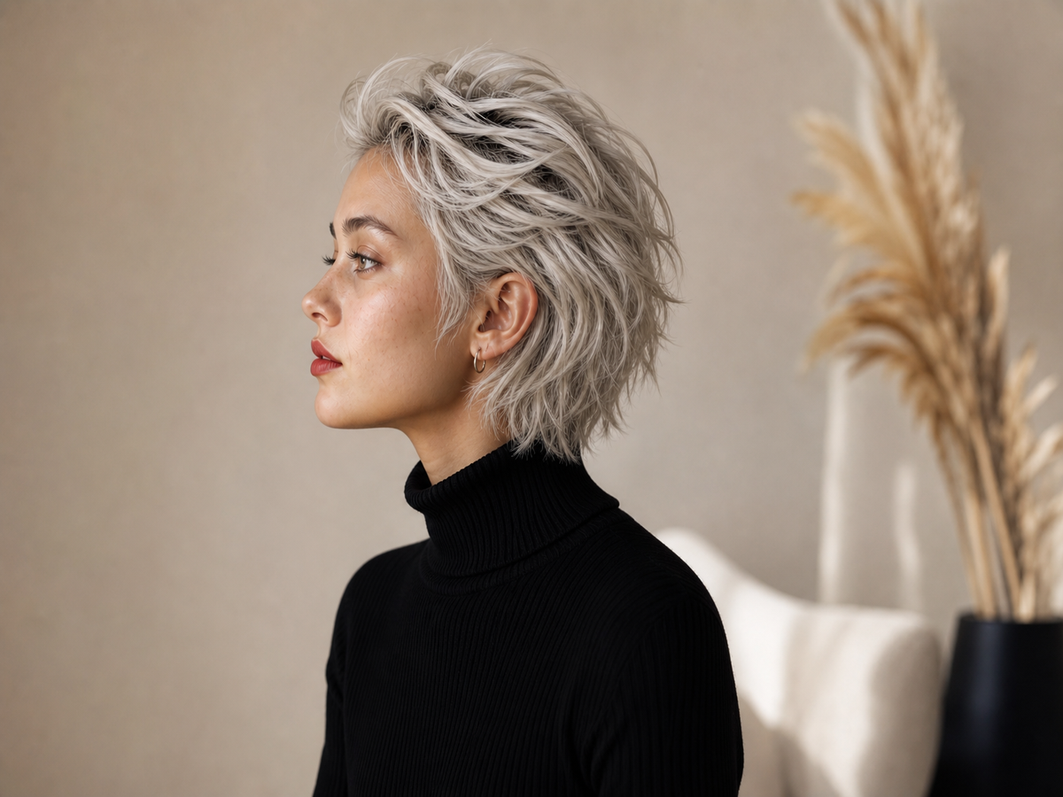Coupe de cheveux Wolf Bob pour qui hybride bouclée rideau frange blunt fins