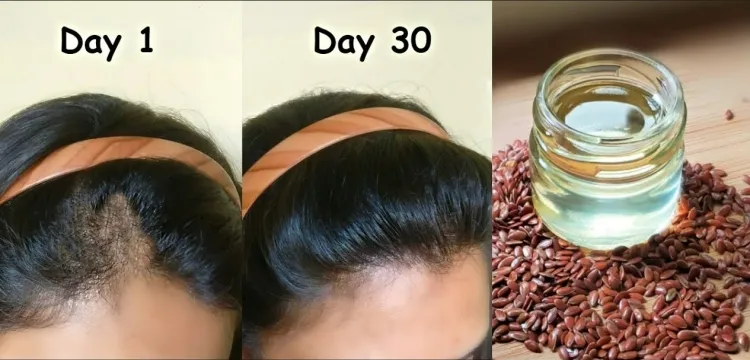 huile de lin pour les cheveux utiliser masque capillaire massage rinçage avaler capsules
