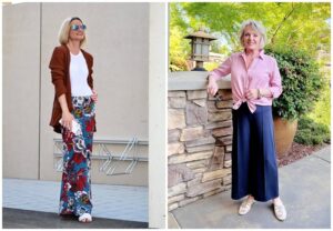 idées tenue bohème chic femme 50 ans printemps 2023 style look boho pantalon