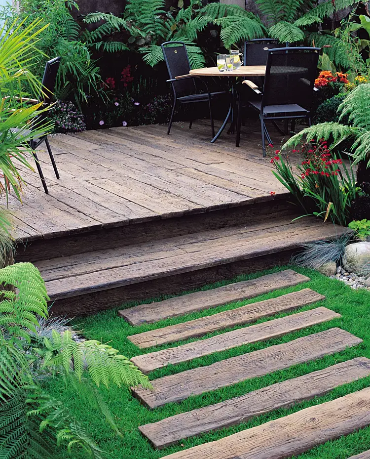 niveler le sol pour une terrasse en bois aménager son jardin sans pelouse gazon idées facilement