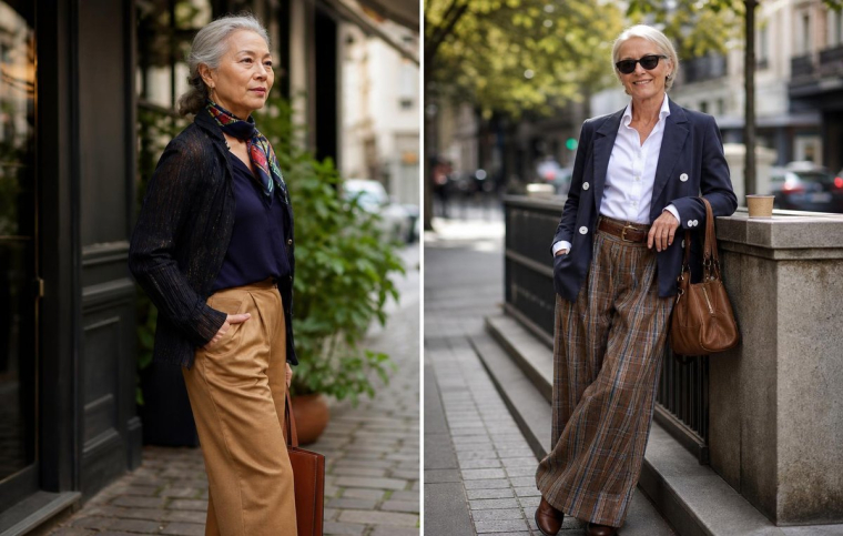pantalon femme 70 ans modele tendance mode printemsp 2023 pour se rajeunir