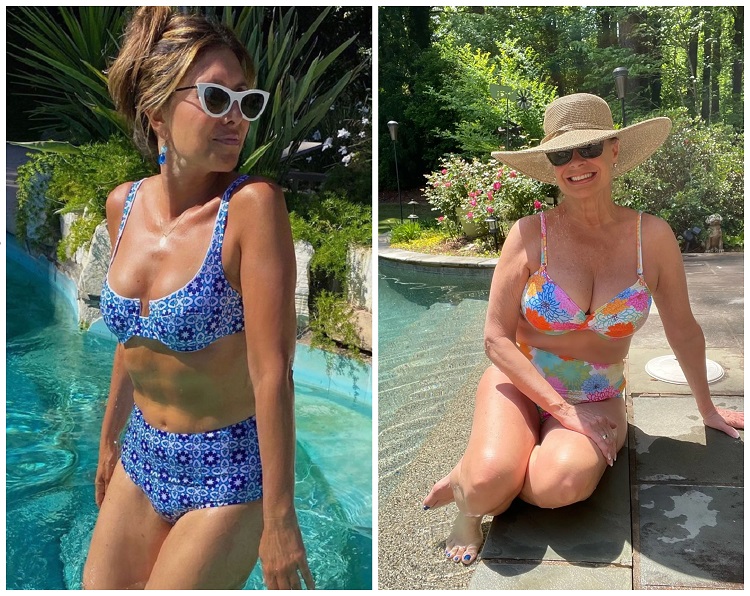 photos maillot de bain femme 50 ans 2 pièces femme ronde ventre modele grande taille