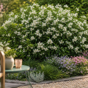 quelles plantes couvre-sol avec jasmin étoilé