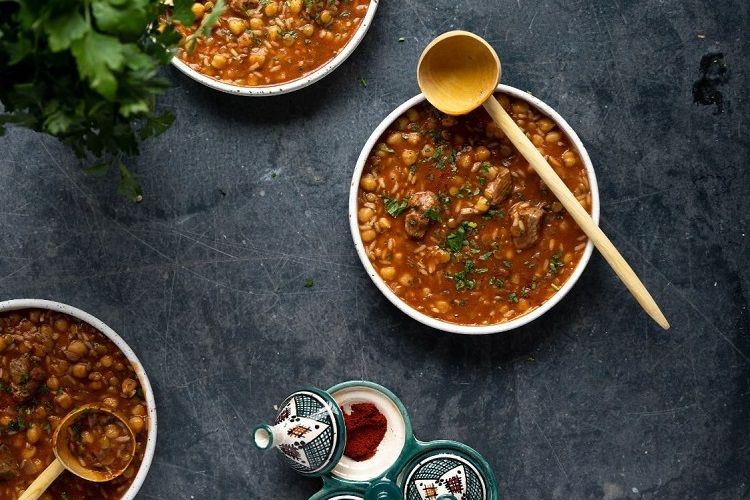 recette menu ftour ramadan 2023 avril soupe marocaine harira viande boeuf agneau tomates légumes recette facile et rapide