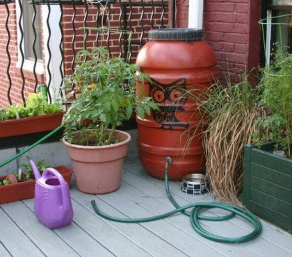 récupérateur eau de pluie balcon diy