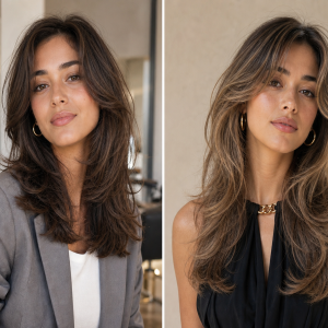 Coupe papillon mi-long tendance 2023 – deux femmes aux cheveux dégradés en coupe butterfly