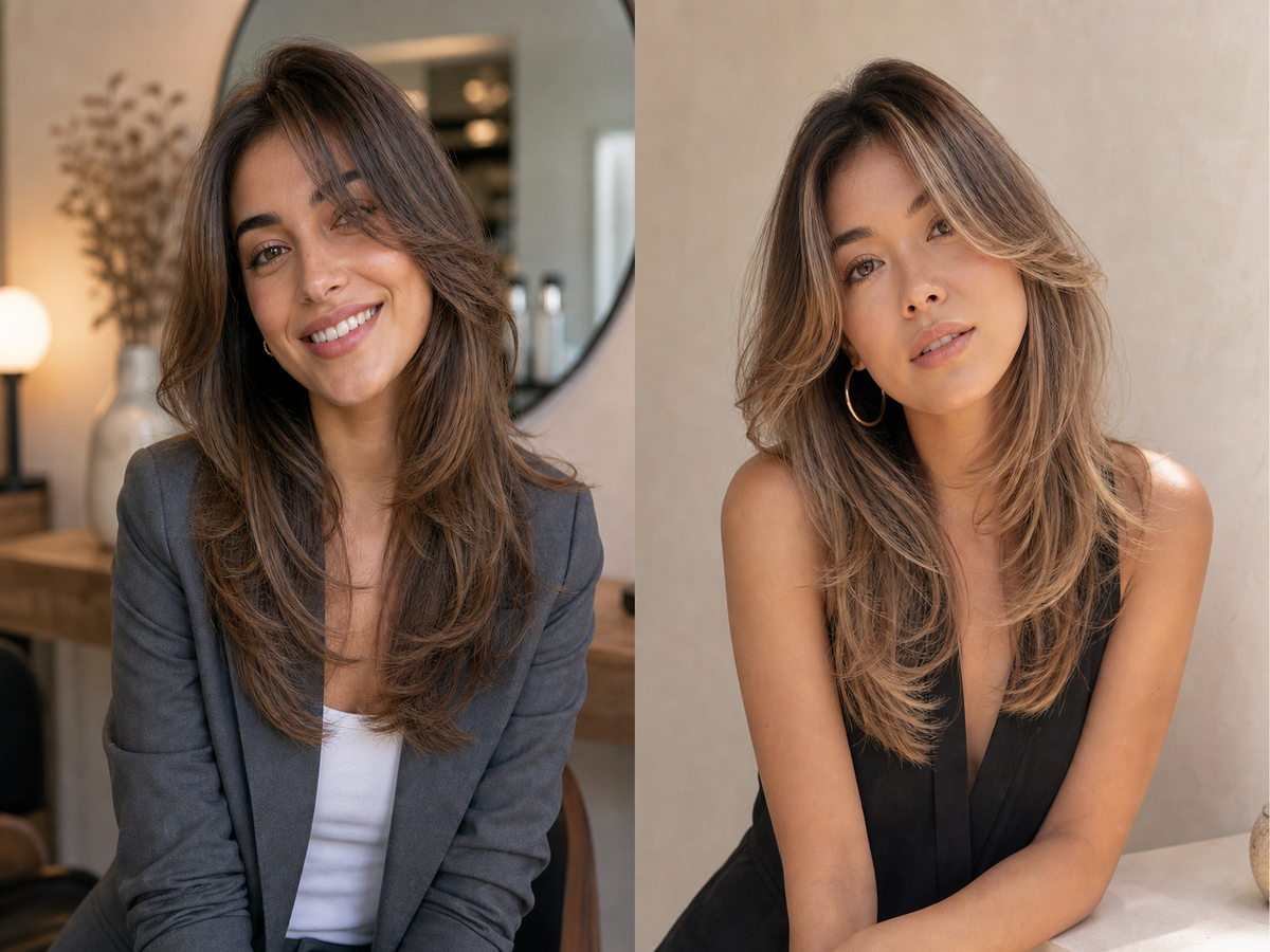coupe papillon mi long coiffure femme tendance 2023