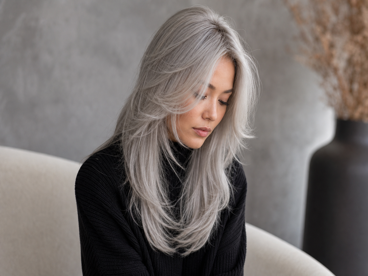 coupe papillon cheveux longs femme blonde 2023