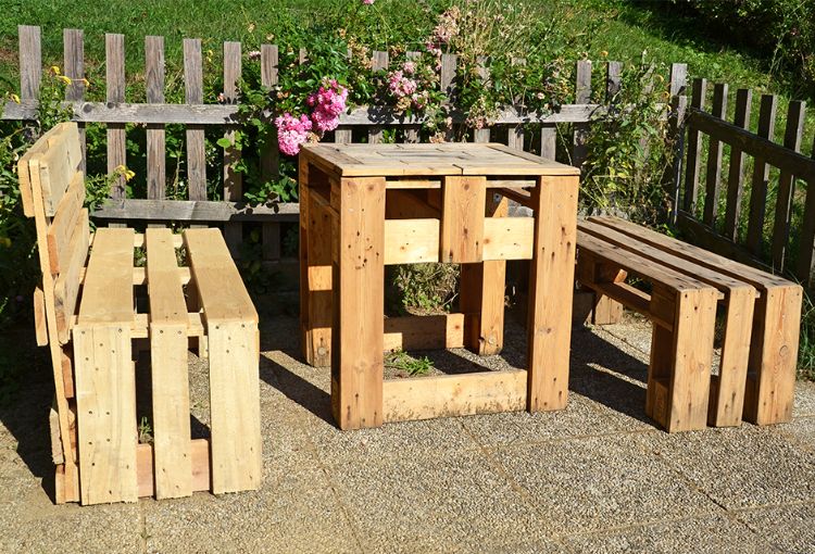 comment utiliser les palettes de bois dans le jardin