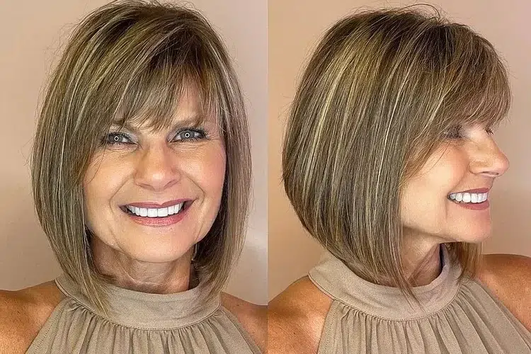 coupe facile à coiffer femme 60 ans idées coiffure rajeunissantes