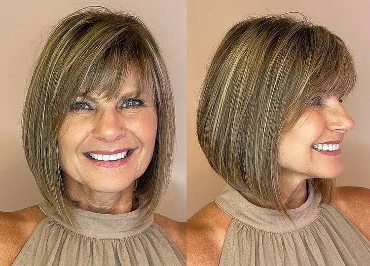 coupe facile à coiffer femme 60 ans idées coiffure rajeunissantes