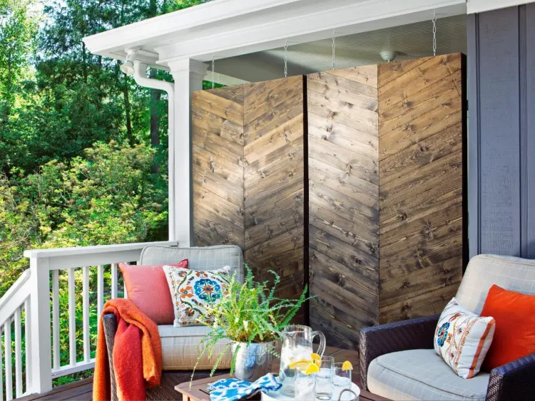 écran de jardin pour terrasse et balcon en bois