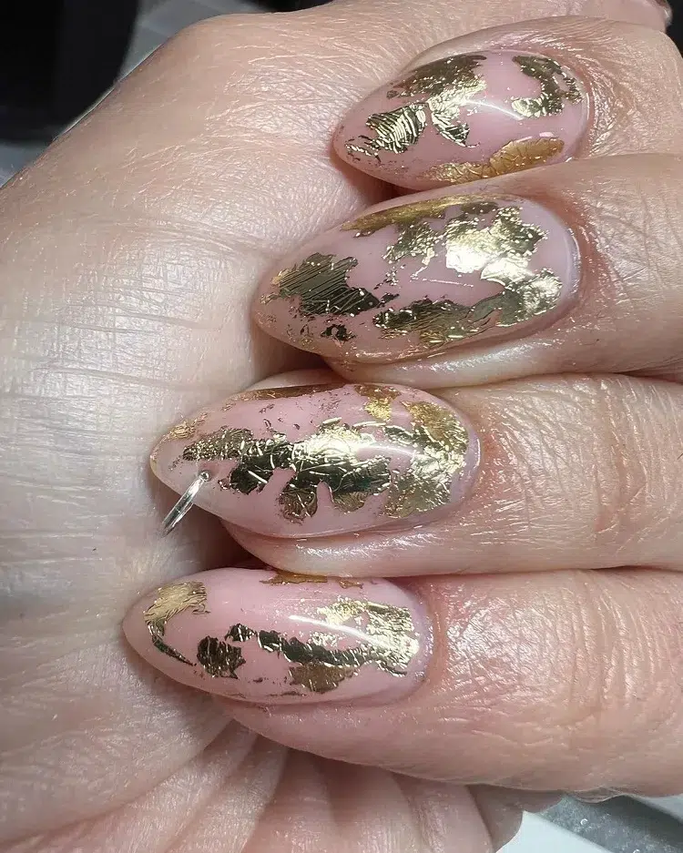foil nail art piercing ongles
