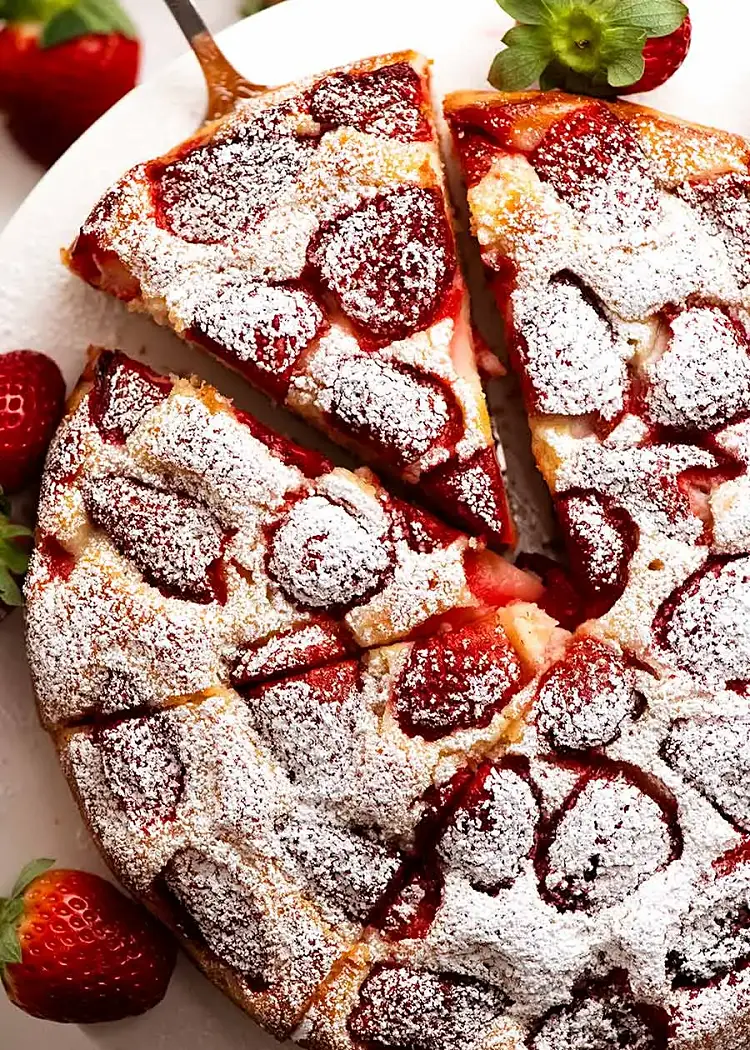 gâteau desserts aux fraises facile rapide délicieux recette cuisine idée