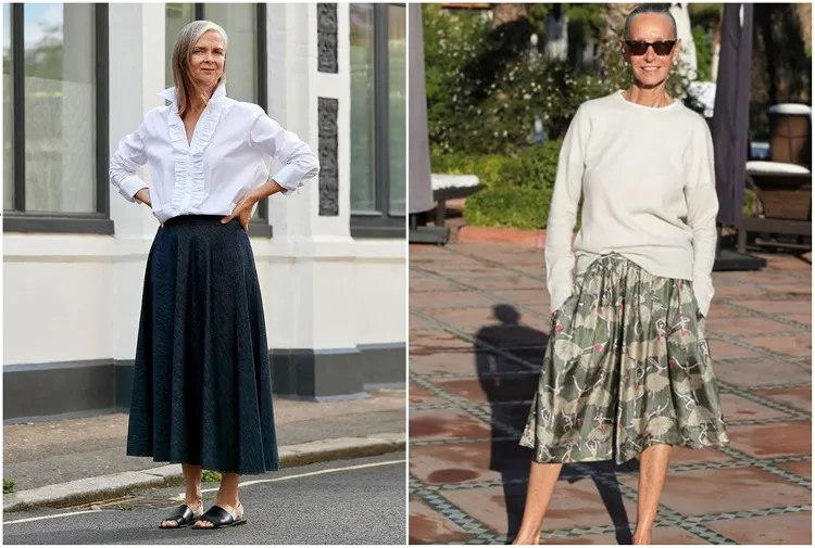 jupe longue vêtement femme 50 ans à éviter pour bien s'habiller se rajeunir fashion faux pas mode 2023
