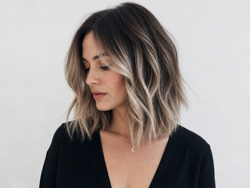 balayage blond cendré