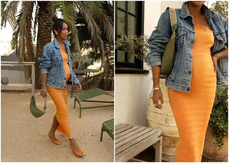 modele veste chic femme pas cher en jean denim court a la mode printemps été 2023