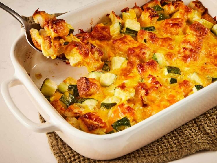 recettes gratins de courgettes combiner pommes de terre tomates œufs jambon lardons