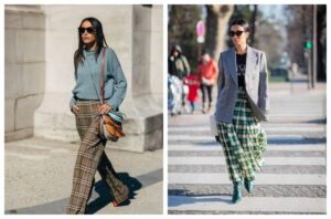 comment porter le tartan après 50 ans jupe ecossaise femme longue mode motifsmanteau 2023 pantalon vetements