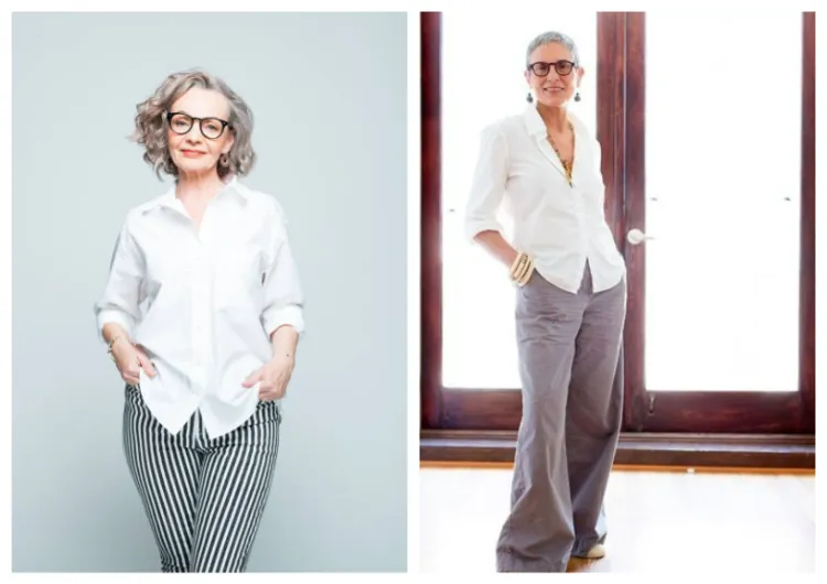la chemise blanche associée à un pantalon cigarette tenue femme professionnelle femme 60 ans mode 2023 daffaire ete pantalon plus jupe