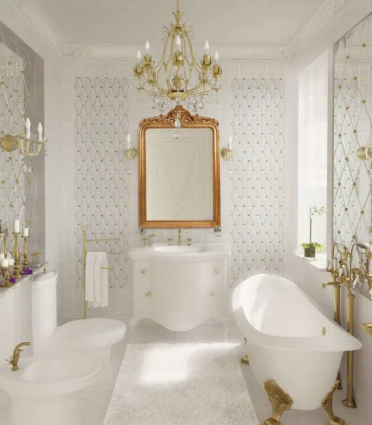 le style baroque déco petites toilettes espace suspendu wc installations vert bois noir fenetre couleurs