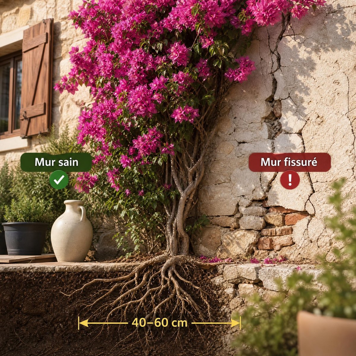 bougainvillier abîme-t-il un mur