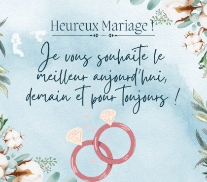 carte félicitation mariage gratuite