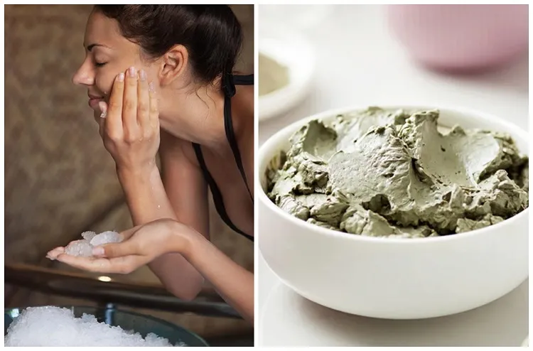 comment resserrer les pores naturellement avec des glaçons remède de grand mère recettes masque visage argile verte