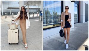 idées tenues chaussures voyages chics confortables femme vacances tenue avion été 2023