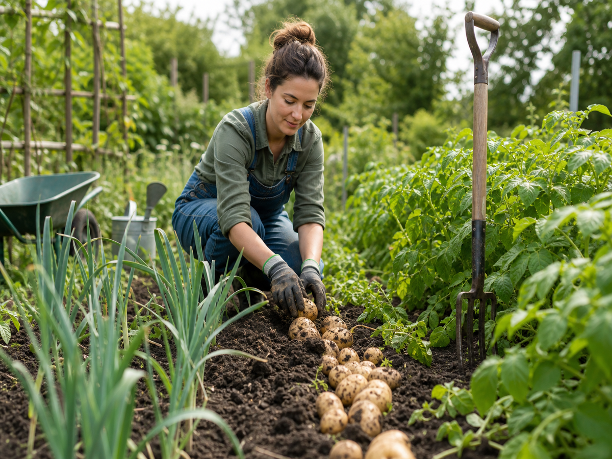 association pomme de terre potager
