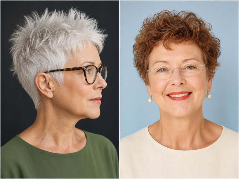 coupe de cheveux femme 70 ans forme visage forme lunettes incompatibilité vieillit