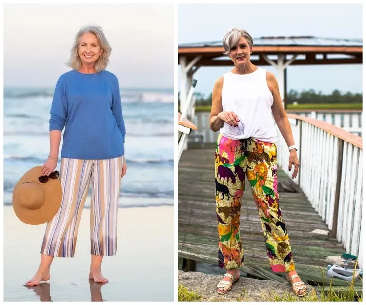 quelle tenue de plage femme 60 ans quand on est ronde pièce vacances pantalon grande taille femme ronde