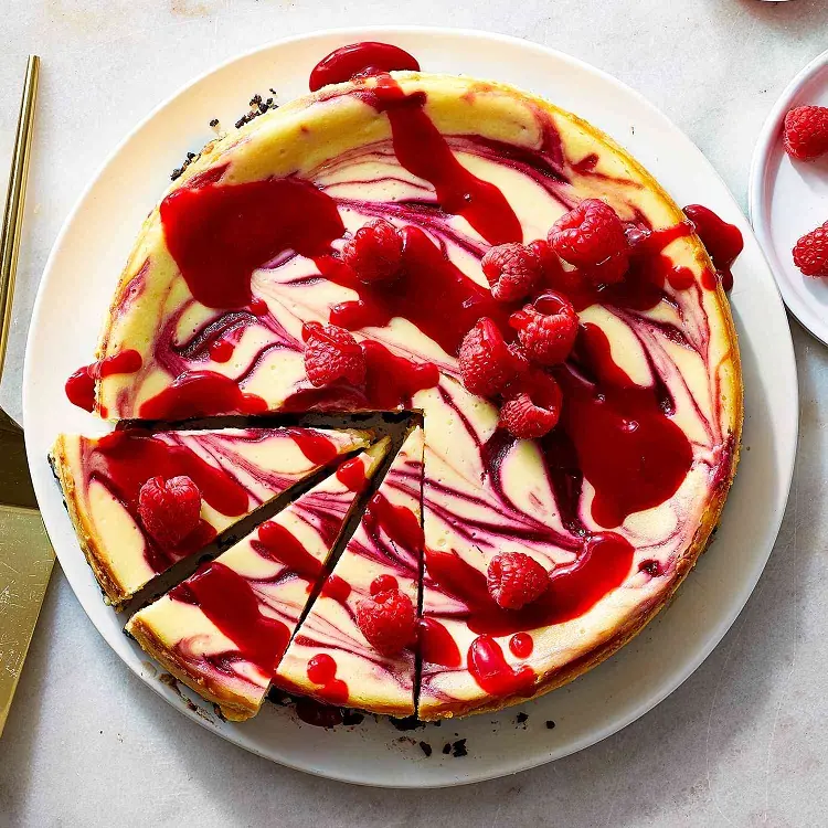 recette cheesecake framboise et chocolat blanc