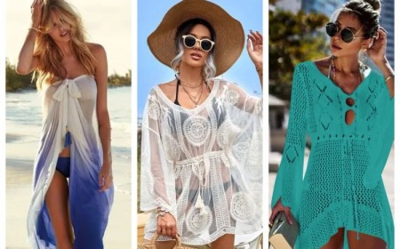 vêtements de plage tendance 2023 porter cet été mini robe longue paréo jupe fendue voilée pantalon évasé filet idées modèles bohème chic