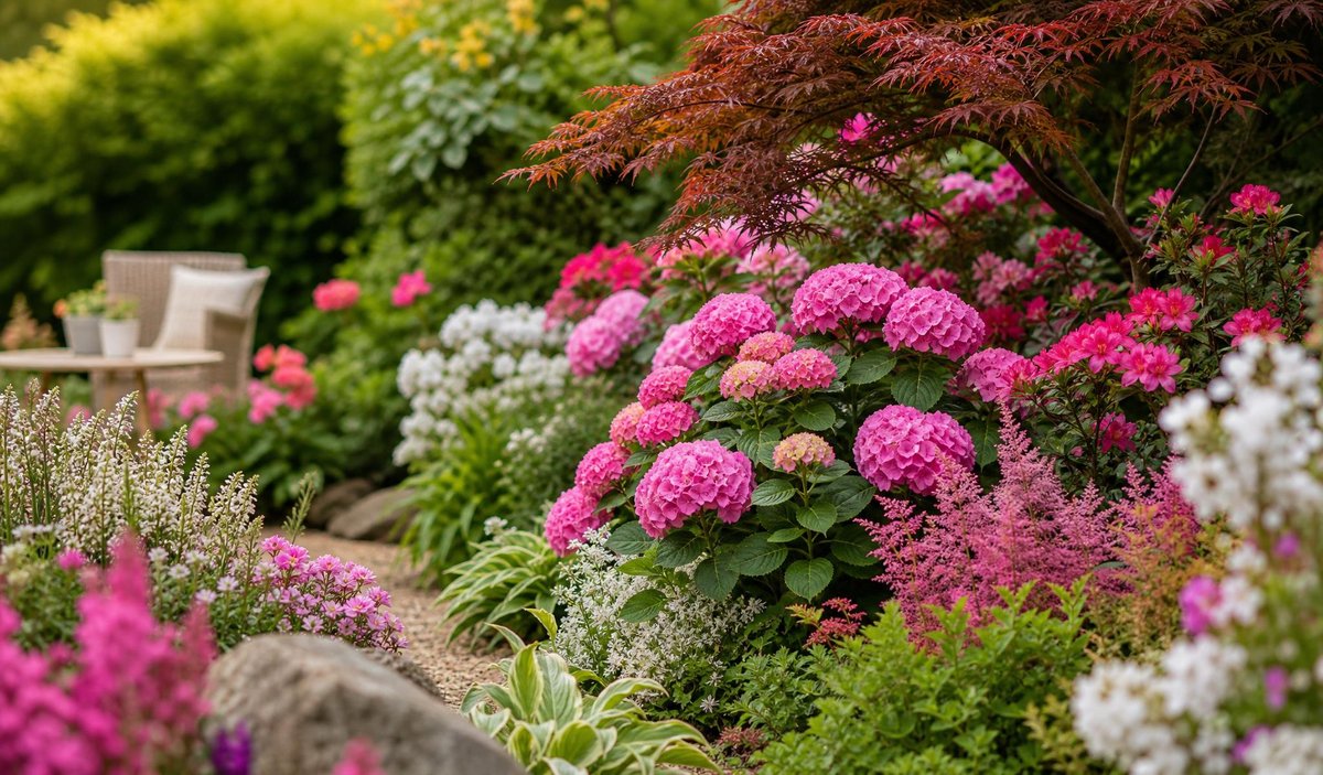 arbres à associer avec l'hortensia
