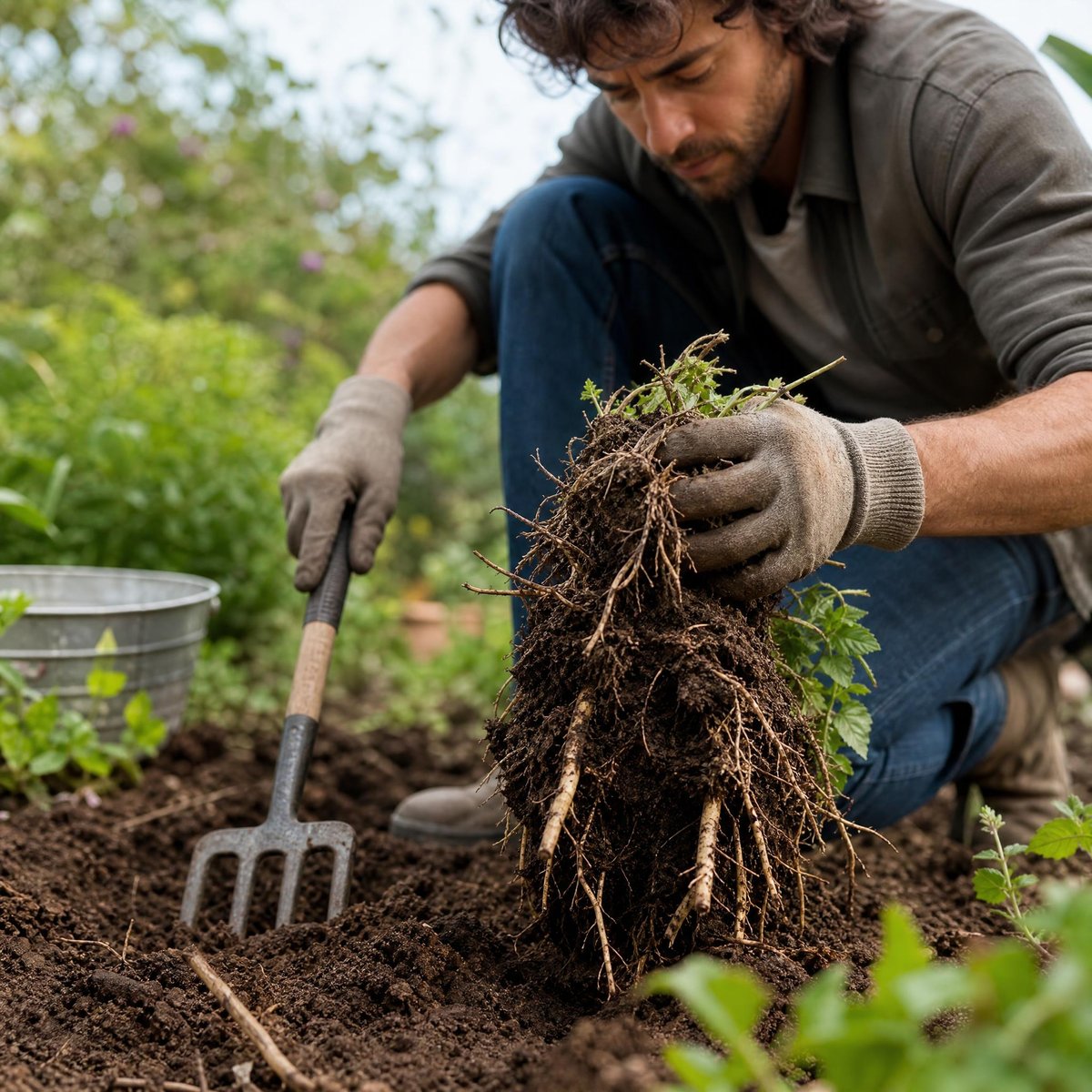 arracher la menthe envahissante sans produits chimiques
