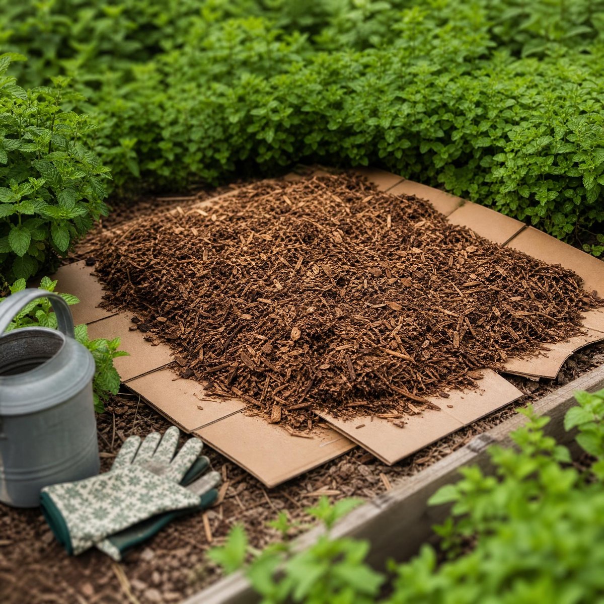 barrière anti-rhizome pour menthe au jardin