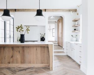 comment aménager et décorer une cuisine blanche en bois moderne scandinave rustique 2023