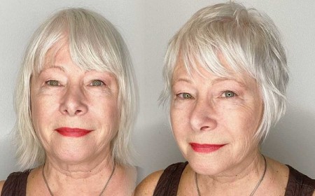 coupe de cheveux femme 70 ans visage rond tendance 2023