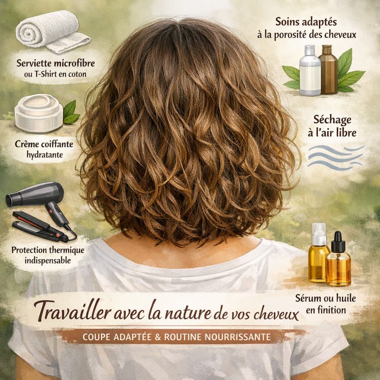 coupe facile d’entretien pour cheveux mousseux volumineux