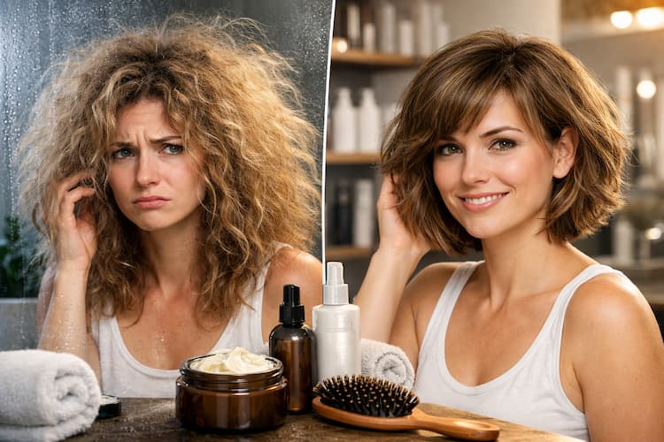 coupe qui affine les cheveux mousseux et épais