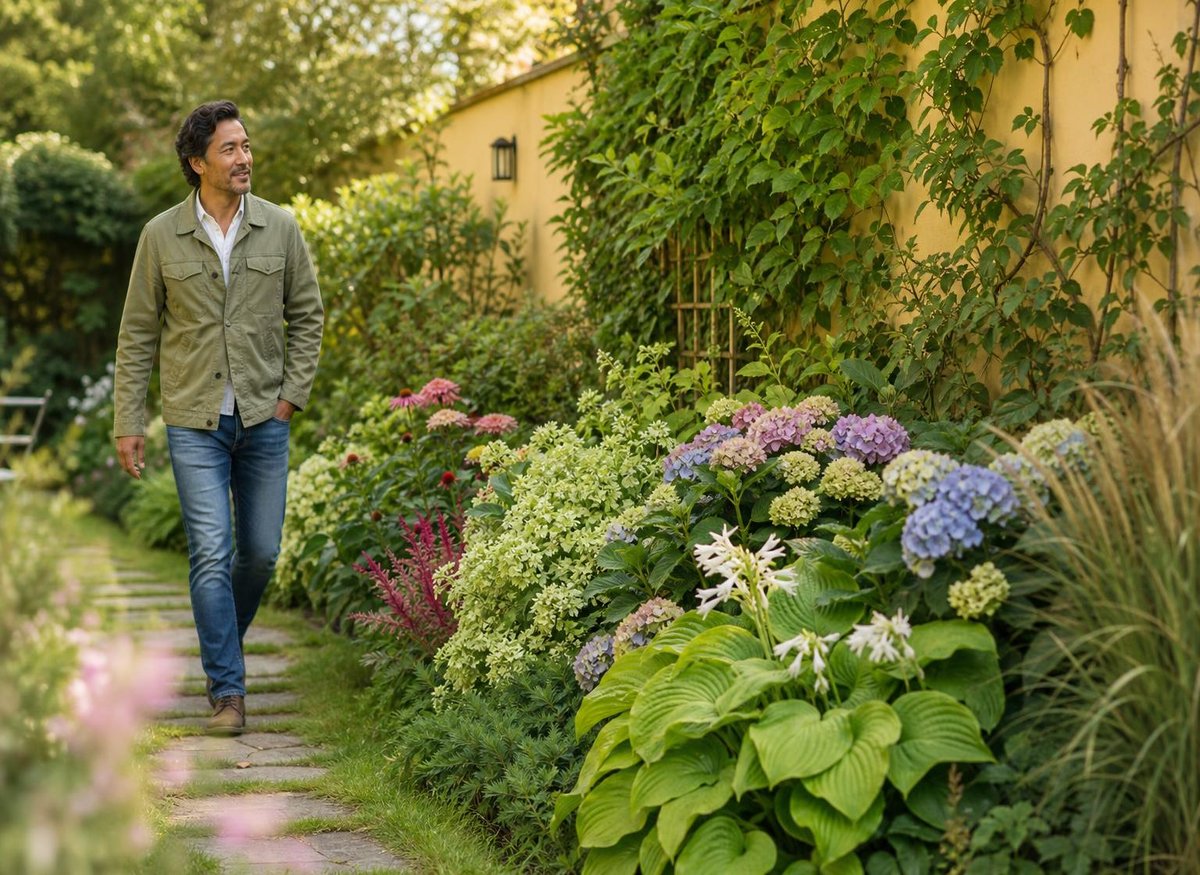 des vivaces avec l'hortensia