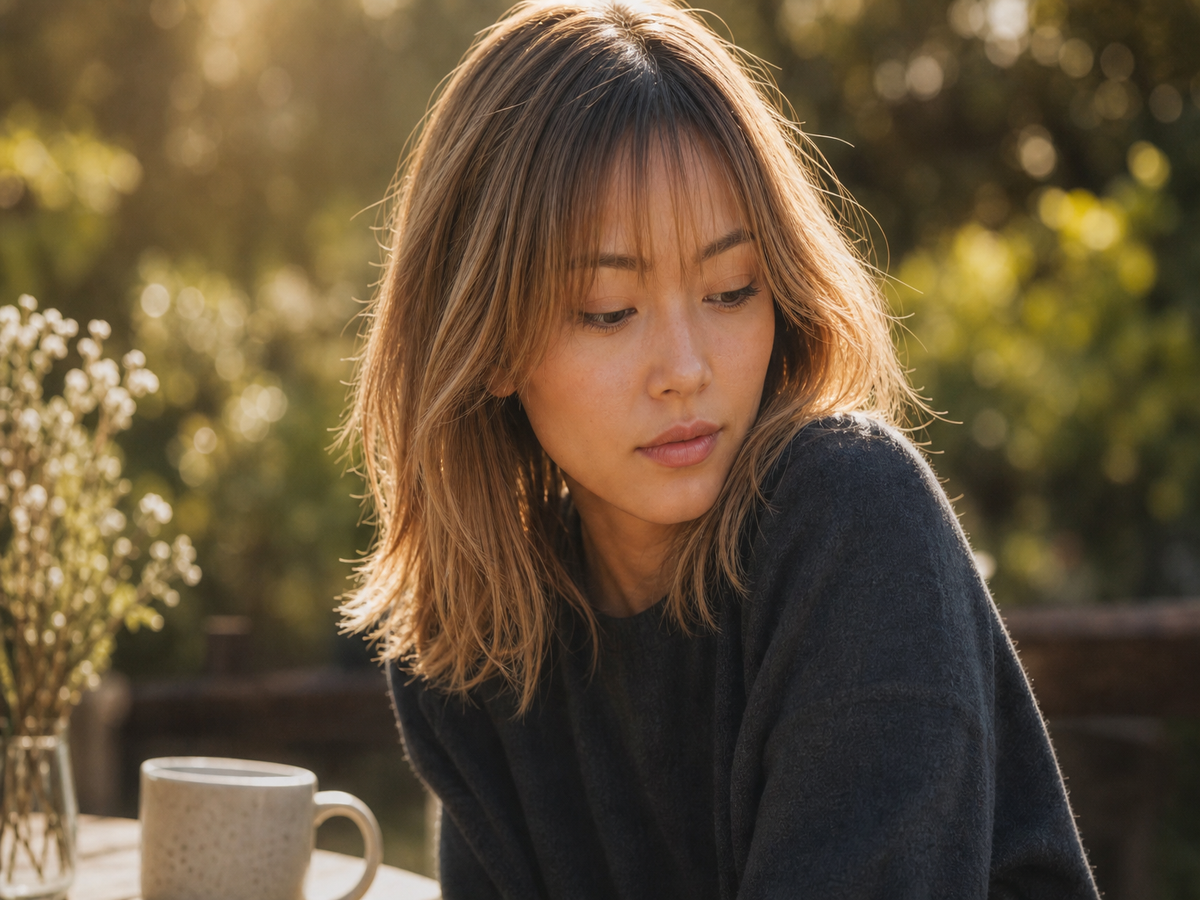 Frange fine coupe cheveux femme 2023, cheveux longs mi-longs blonds avec frange légère aérienne