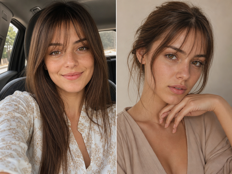 quelle est la différence entre frange effilée et frange fine longue femme coiffure coupe cheveux tendance été 2023