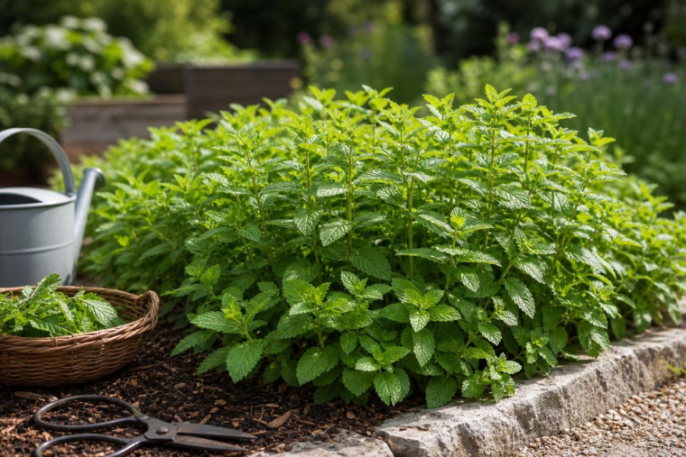 menthe qui envahit le jardin solutions naturelles