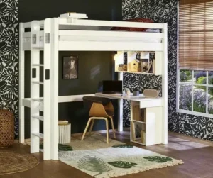 où placer le lit dans une petite chambre aménagement petite chambre adulte gain de place lit mezzanine adulte espace bureau