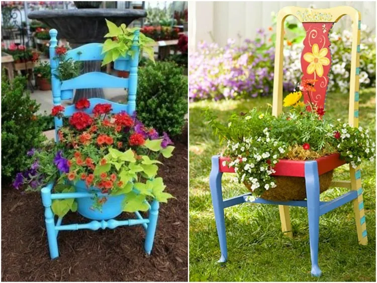 pourquoi réutiliser des vieux meubles songer transformer vieilles chaises jardinières