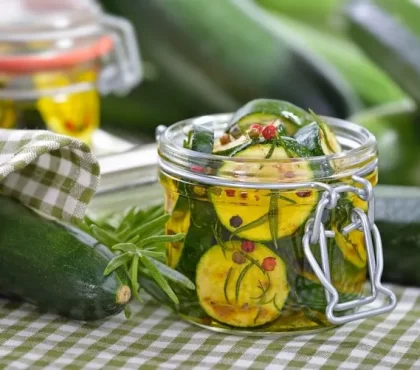 recette conserve de courgettes en bocaux oignon et épices