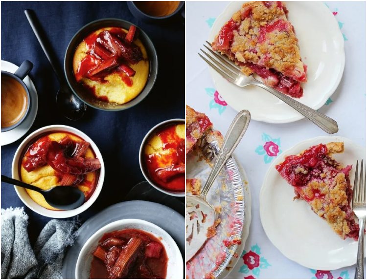 recettes avec rhubarbe faciles compote confiture tarte financiers cobbler